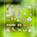 Adorable amusement park theme cartoon stickers for DIY journaling and scrapbooking - Happy Playground (d-44)