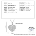 Detailansicht der Herz-Halskette mit Zirkonia-Anhänger, Maße 20 mm x 16 mm - Vollbesetzter Zirkonia Herz B-Stil (CA-NC754B) / K-Gold