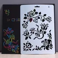 DIY floral hollow stencil for scratch art and drawing template for scrapbooking decoration - Style 4-Floral Theme (4)