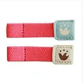 Cute pink elastic cable organizer with leather bird patch set of two for earphone. - Pigeon / 2 Pcs/Set