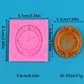 Guida alle dimensioni per stampo in silicone a orologio con prodotto finito - Forma Quadrante Orologio (50-3524-A) / Rosa