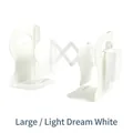 Large white expandable metal bookend and adjustable desk bookshelf for office home storage - L / White