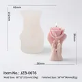 Stampo creativo in silicone per candela rosa di San Valentino con coppia romantica - Candela Rosa Ritratto di Coppia (JZB-0076) / JZB-0076