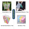 Set de accesorios para álbum DIY con rotuladores, pegatinas y pegamento - Paquete de Regalo Práctico DIY Hecho a Mano
