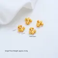 24Κ επιχρυσωμένη χάντρα fleur-de-lis με ζιργκόν, μέγεθος 7,6x7,4mm - Χάντρα Διαχωριστικό Κρίνος με Στρα斯 (Z580-5) / 1 Τεμάχιο / Χρυσό
