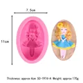 Molde de silicona para velas y jabón con relieve de niña de dibujos - Estilo Niña con Pelo Largo (50-1974-A)