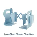 Large size elegant light blue telescopic bookend with attached side pen holder cup - L / Blue