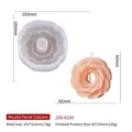 Stampo in silicone a forma di rosa per candele profumate fai-da-te con dimensioni - Pilastro di Fiori Rotondo (JZB-0150) / JZB-0150