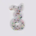 Rabbit-shaped skin picking fidget toy with colorful beads and heart cutout - JY-13H (Colorful Beads and Bars Fill)