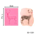 Detalles del molde de silicona de ciervo rosa, tamaño 6x7,7 cm y peso 30 g - 50-1301-A