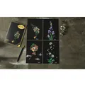 Creative scratch-off postcard art kit with colorful floral and balloon illustrations - Characters Floral / 4 Pieces/Pack (20x14cm)