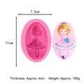 Dimensiones detalladas y ejemplo terminado de un molde de silicona con relieve de niña - Estilo Niña con Tocado de Flores Amarillas (50-1972-A)