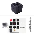 Set de caja de regalo explosiva negra DIY con tarjetas de mecanismo y manual de instrucciones - Juego de Caja de Explosión Cuadrilátero Negro Puro / 12*12*12cm
