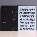 Alphabet scratch art stencil for DIY albums with letters and numbers hollow design. - Style 7-English Alphabet Numbers (7)