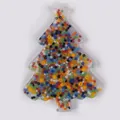 Christmas tree skin picking fidget toy with colorful beads in clear silicone SKU - Christmas Tree Style (JY-38G)