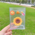 Süßer transparenter Stifthalter mit 3D-Sonnenblume für den Schreibtisch - Sonnenblumen Dekorationsstil