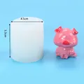 Moule en silicone pour figurines de cochon, mousse ou bougies, taille 4,5x5,3 cm - Cochon Assis (50-3333-D)