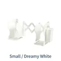 Small white expandable telescopic desk bookend with an integrated pencil holder cup - S / White