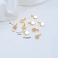 Επίχρυσο μικρό στρογγυλό μενταγιόν 14K για χειροποίητα αξεσουάρ κοσμημάτων DIY υψηλής ποιότητας - Z585-7 Μενταγιόν στρογγυλή πλακέτα από χρυσό 14Κ (1 τεμάχιο)