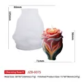 Stampo in silicone per candele a rosa JZB-0075 per candele fai-da-te - Rosa Incantevole B (JZB-0075) / JZB-0075