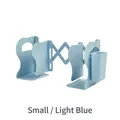 Small telescopic desk bookend with integrated pen holder in elegant light blue color - S / Blue