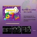 Children's DIY colorful scratch art book with 15 letter and number pages - Digital Letters