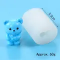 Moule en silicone en forme d'ours pour la fabrication de bougies, mousse et chocolat DIY - Ours Debout (50-3315-D)