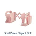 Small pink adjustable bookend for kids desk organizer with side pen holder accessory - S / Pink