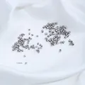 1,5 mm Edelstahl-Quetschperlen für die DIY-Schmuckherstellung und Bastelarbeiten - Silbernes Quetschröhrchen (H87-1) / 100 Stück/Packung (1.5mm)