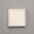 Minimalist square sticky note with decorative black floral border on gray background. - Black Frame