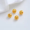 24K vergulde holle klaver afstandskraal voor DIY sieraden maken - Holle Bloem Tussenkraal (Z579-9) / 1 Stuk