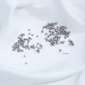 2.0mm hochwertige Edelstahl-Quetschperlen Positionierungsrohre für DIY Schmuckherstellung - Silbernes Quetschröhrchen (H87-2) / 100 Stück (2.0mm)