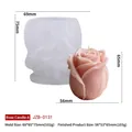 Stampo in silicone a rosa con petali dettagliati per candele fai da te di San Valentino - Candela Rosa C (JZB-0131) / JZB-0131