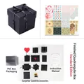 Kit de regalo caja de explosión sorpresa DIY negra con pegatinas y accesorios decorativos - Caja Cuadrilátera Terminada - Estándar / 12*12*12cm