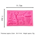 Molde de silicona rosa de Navidad para decoración de chocolate y fondant, tamaño 11,7x7,3 cm - 50-1114-A