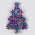 Christmas tree shaped skin picking fidget toy with colorful beads in clear silicone - Christmas Tree Style (JY-38E)