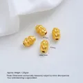 24-karaats vergulde gelukkige wolk cilindrische kralen voor DIY sieraden maken set - Gelukswolk Kalebas Vat Kraal (Z579-10) / 1 Stuk