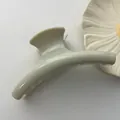 Elegant minimalist large hair claw clip in fresh sage green glossy finish for thick hair - Water Pipe Style / 15cm / Cyan Wood