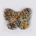 Sensory silicone butterfly skin picking fidget toy filled with colorful micro beads - Butterfly Style (JY-17G)