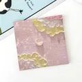 Oil painting style sticky notes with pink cloud and moon design, 8x8cm size - 50 Sheets / Pink Sunset