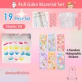 Complete 19-piece DIY Guka starter kit including laser stickers and storage bucket - 19 Pieces Set In Bucket