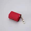 Retro red faux leather texture protective case for AirPods series with gold keychain - For AirPods 3/Pro / Retro Copper