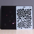 DIY scrapbooking stencil tool with heart and leaf patterns for scratch art painting - Style 16-Heart Drops (16)