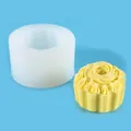 Rose flower silicone mold for DIY handmade soap, scented candles, and chocolate baking. - White