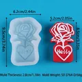 Professional rose heart silicone mold for DIY aromatherapy candle and plaster craft making - Hello Rose Style Pink (50-3764-D)