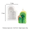 Silicone mold with abstract face design for DIY handmade scented candles and decor - Double Abstract Face Style (50-2712-D) / 11x7.8x3cm
