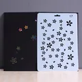 Cherry blossom stencil with scratch art paper for DIY photo album decoration - Style 17-Sakura Theme (17)