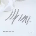 Silver stainless steel twisted snake bone curved tube for DIY jewelry making - Snake Bone Curved Tube (H91-3) / 20mm (1 Piece) / Steel Color