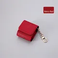 Premium Retro Red textured leather protective case with gold keychain for AirPods series - For Airpods 1/2 Gen / Retro Copper