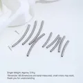 30mm Textured stainless steel curved tube beads for DIY necklace and bracelet making - Snake Bone Curved Tube (H91-4) / 30mm (1 Piece) / Steel Color